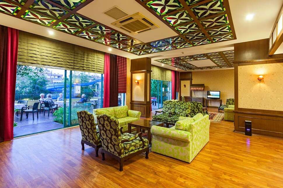 Een foto van het interieur van Hotel Dosi