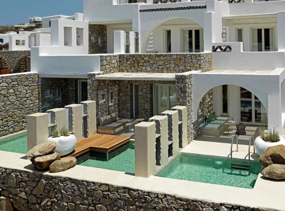Een foto van een overzicht van Kove Mykonos - A Myconian Collection Hotel