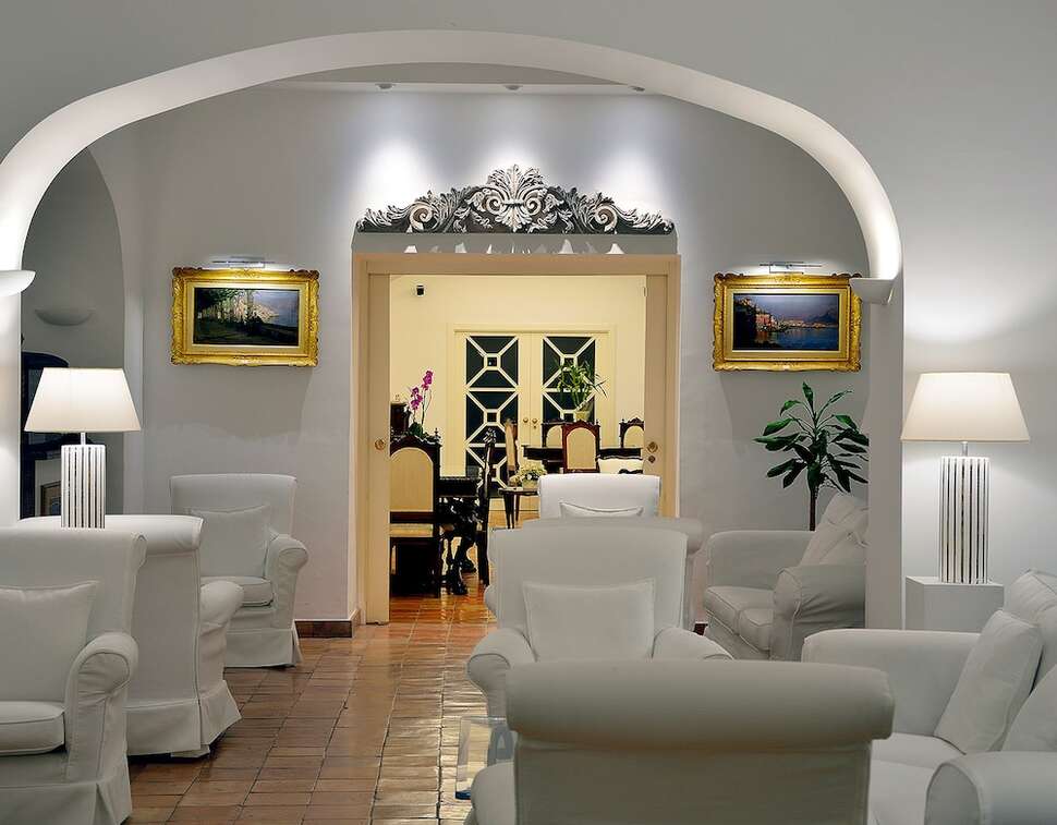 Een foto van het interieur van Hotel Villa Romana
