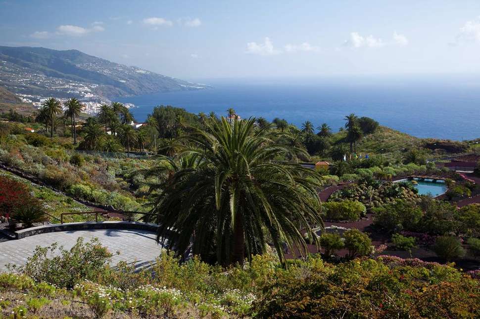 Ein Foto von der Terrasse im Parador de La Palma