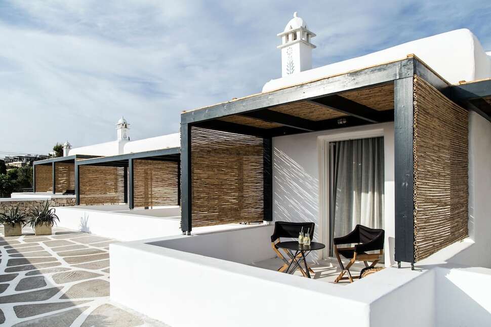 Ein Foto von der Außenansicht des My Mykonos Hotel