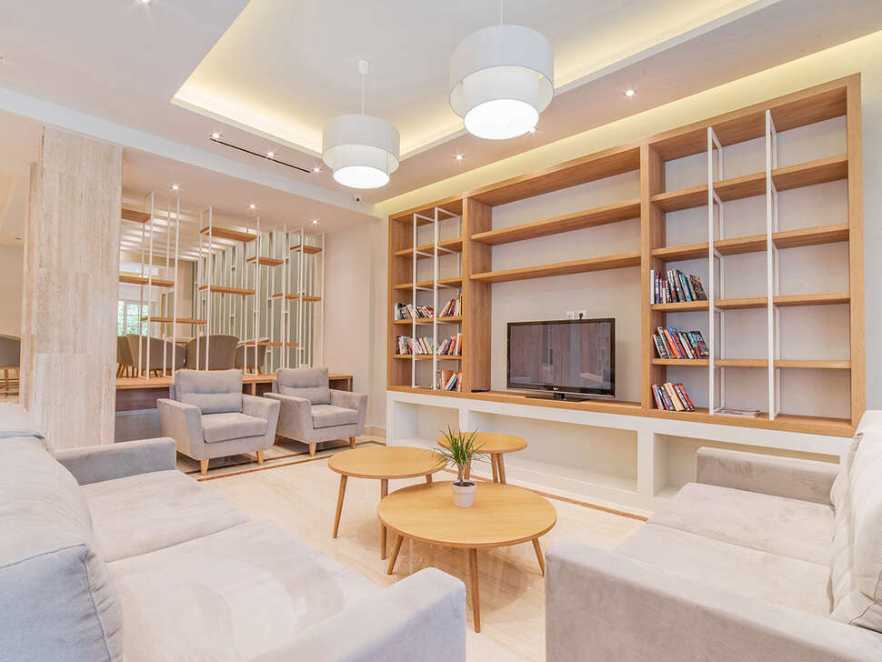 Een foto van het interieur van Hotel Palmyra
