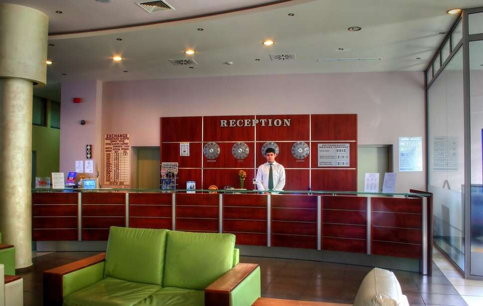 Een foto van het interieur van Parkhotel Golden Beach