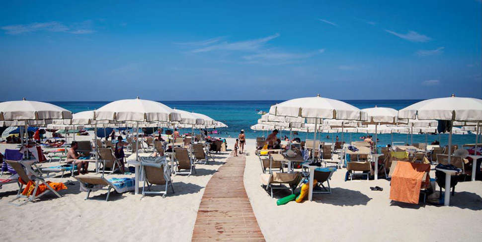 Ein Foto vom Strand beim BV Borgo del Principe