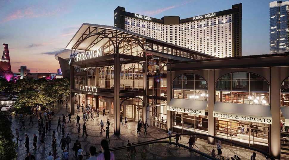 Een foto van de buitenkant van Park MGM Las Vegas