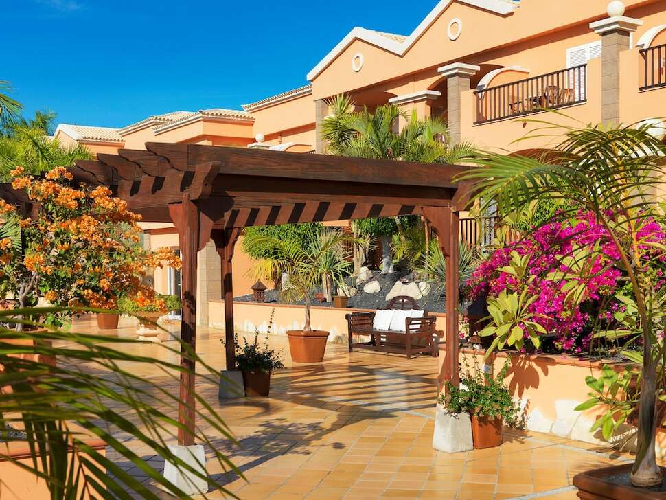 Ein Foto von der Terrasse im Green Garden Resort