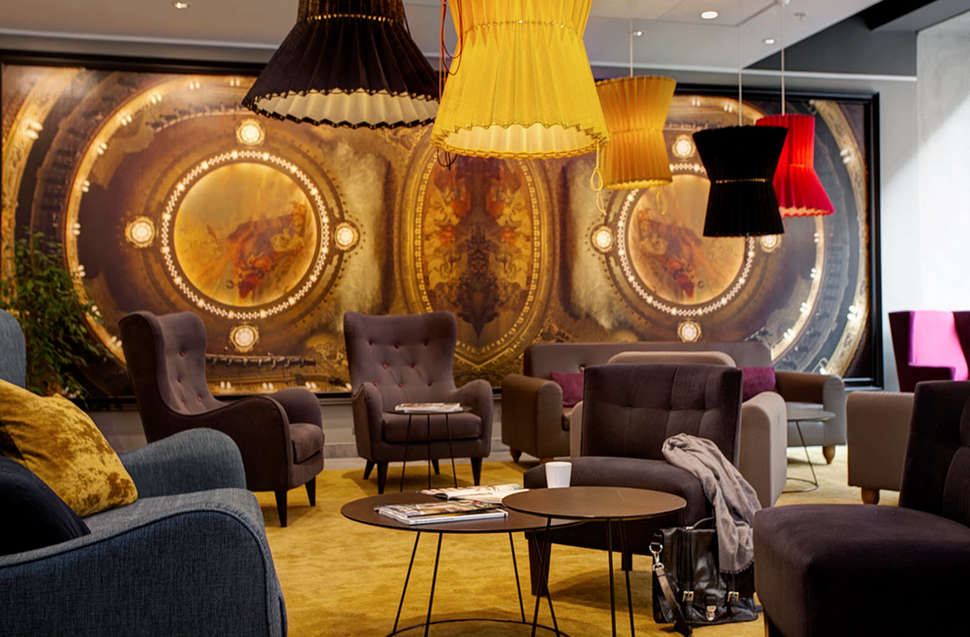 Een foto van het interieur van Scandic Klara