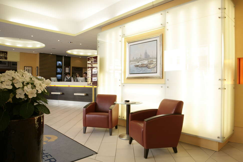 Een foto van het interieur van Flandrischer Hof Hotel