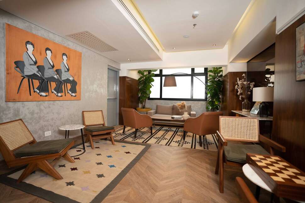Een foto van het interieur van New President Hotel Zamalek