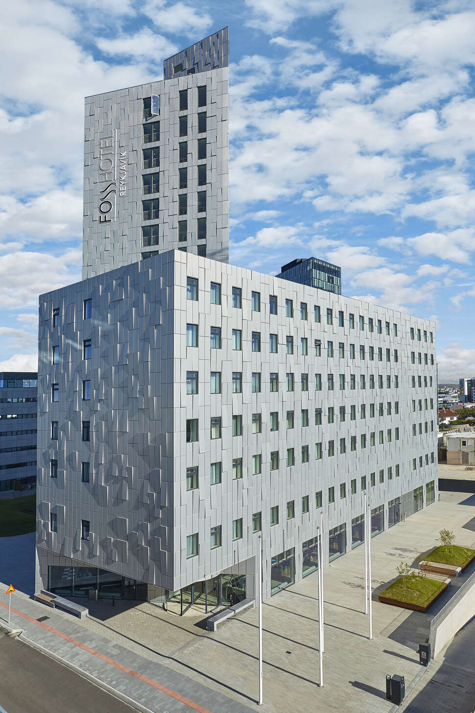 Een foto van de buitenkant van Fosshotel Reykjavik