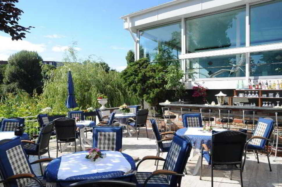 Ein Foto von der Terrasse im Hotel Seehof Berlin