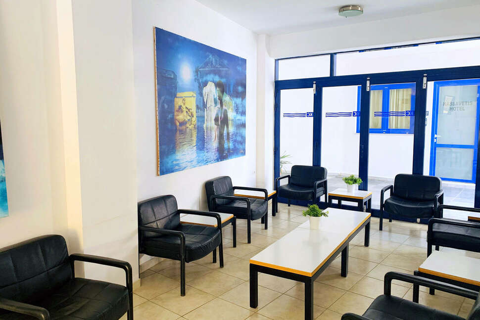 Een foto van het interieur van Kassavetis Center Hotel Studios & Appartementen