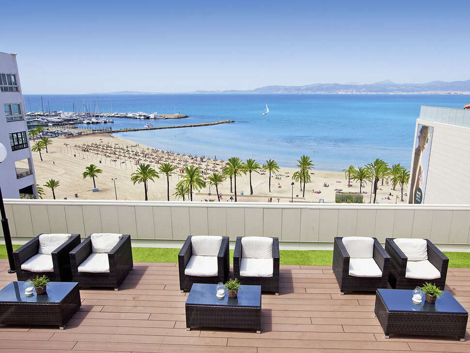 Ein Foto von der Terrasse im Whala!Beach