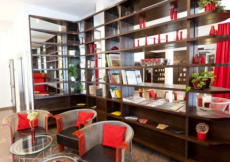 Een foto van het interieur van Hotel Boltzmann