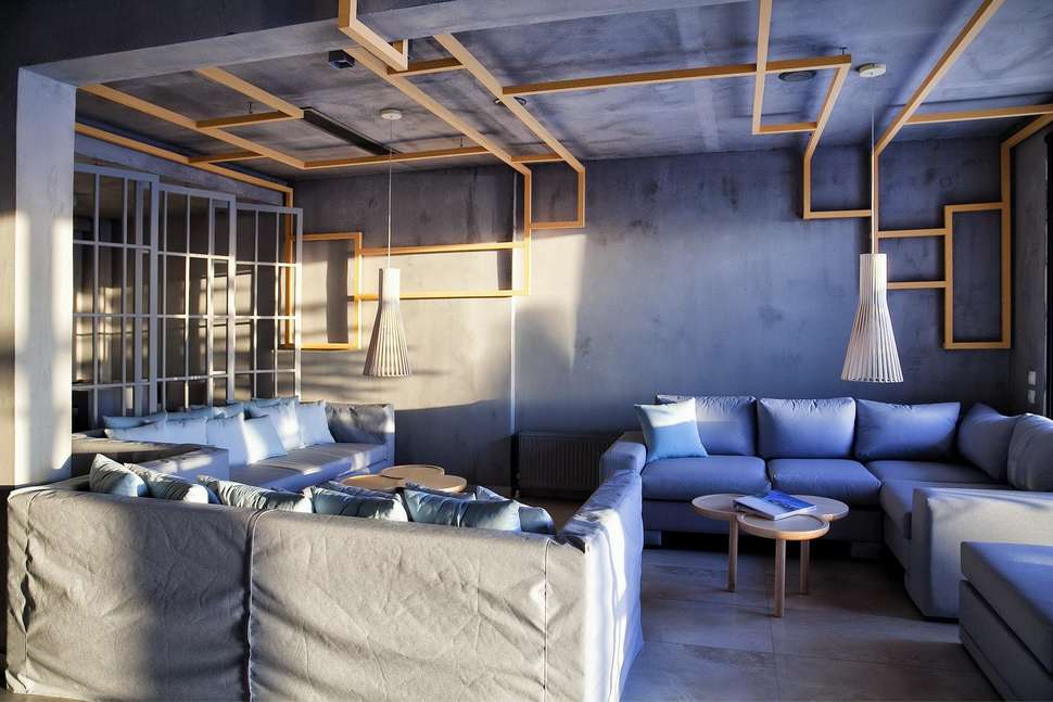 Een foto van het interieur van Rigas Boutique Hotel