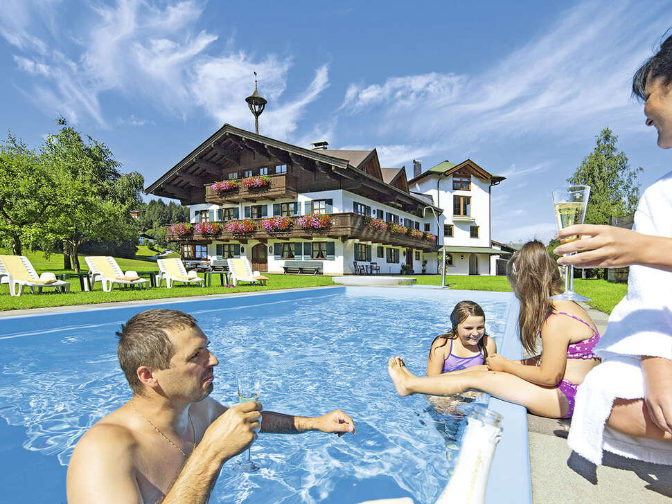 Ein Foto von einer Übersicht des Gasthof Obermair