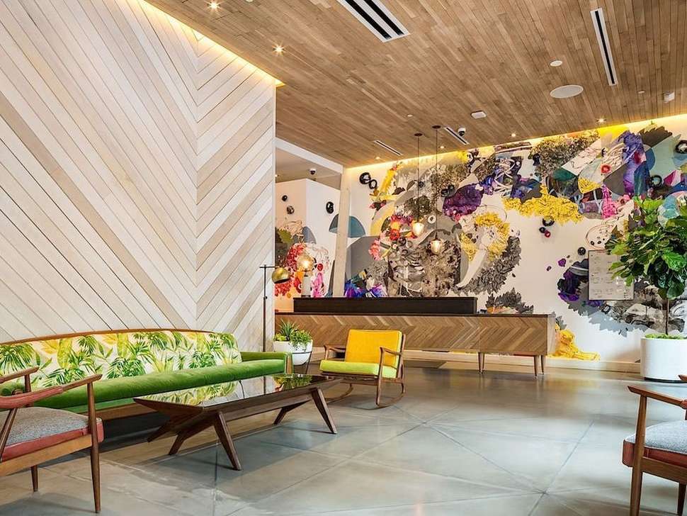 Een foto van het interieur van The Pod 51