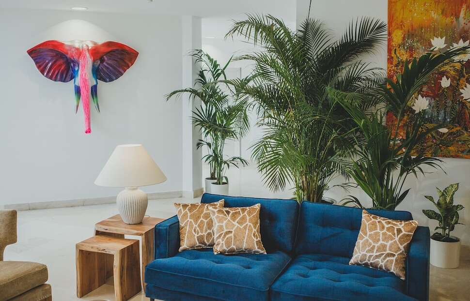 Een foto van het interieur van Hotel Alay