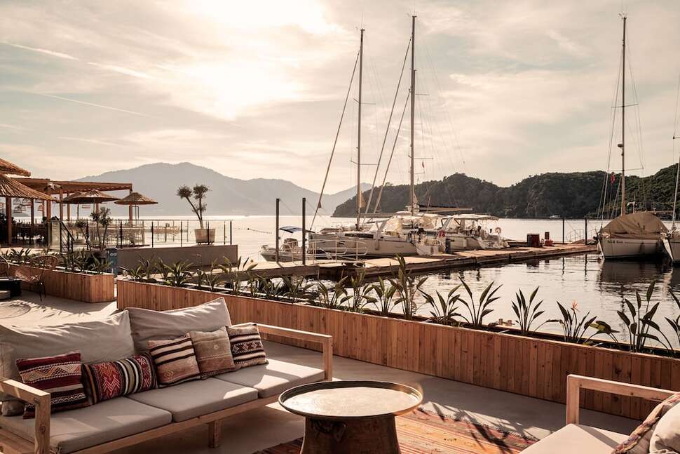 Ein Foto von der Terrasse im Cook's Club Adakoy Marmaris