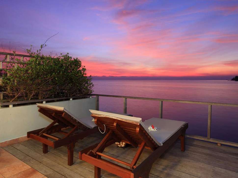 Een foto van het terras bij Villa Park Sun Island