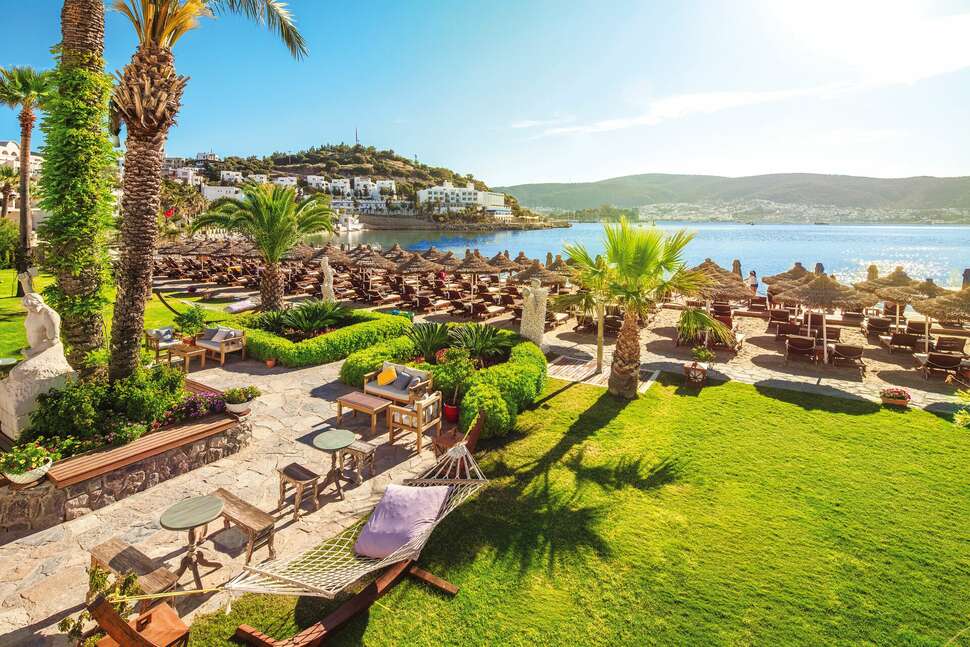 Een foto van het terras bij Agaya Bodrum