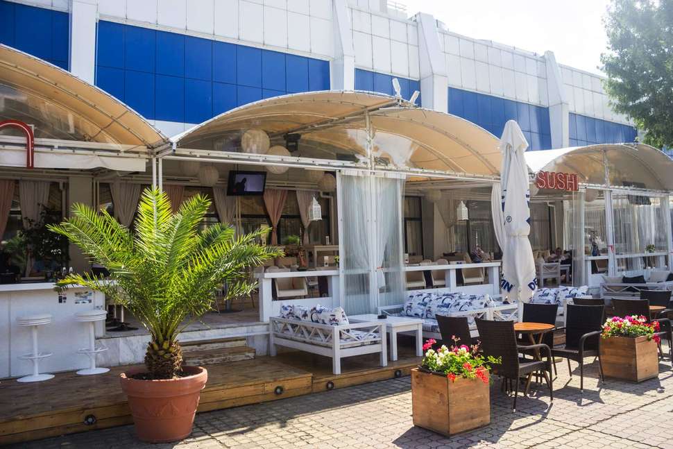Ein Foto von der Terrasse im Kuban Resort & Aquapark