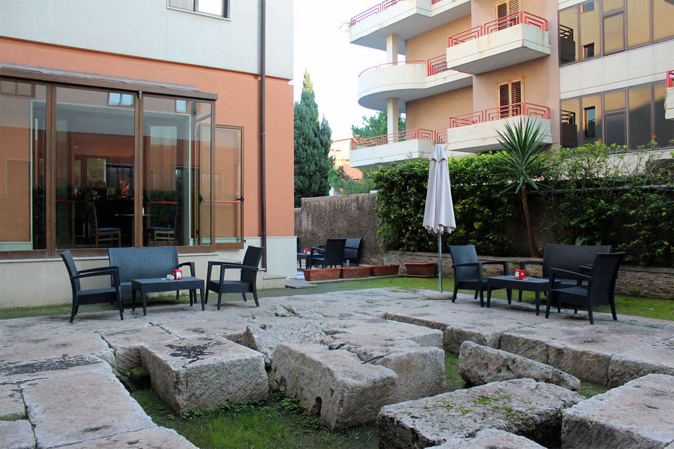 Ein Foto von der Terrasse im Hotel Panorama Siracusa