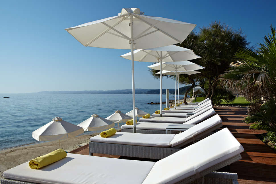 Een foto van het strand bij Afitis The Boutique Hotel