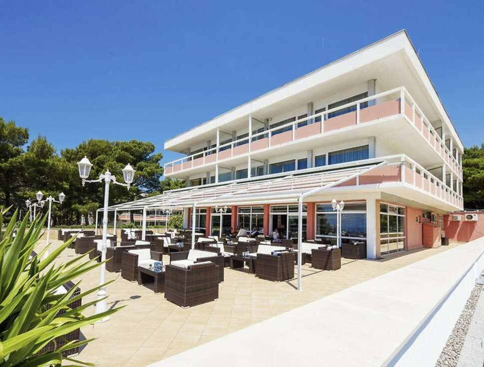 Ein Foto von der Terrasse im Hotel Zora