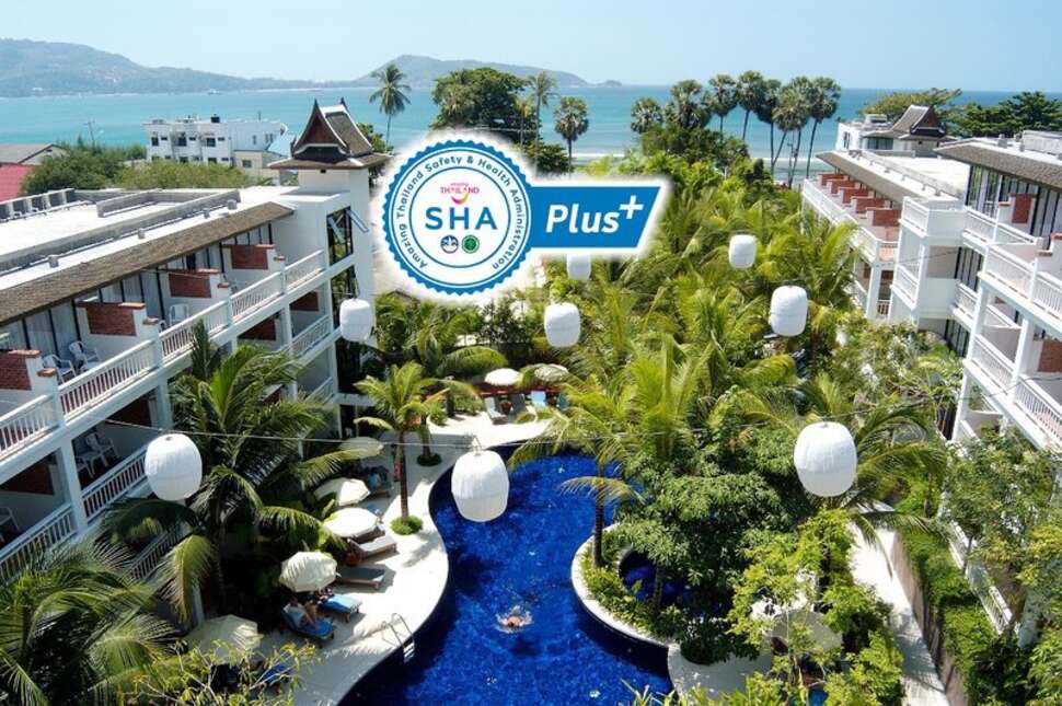 Een foto van het zwembad bij Sunset Beach Resort