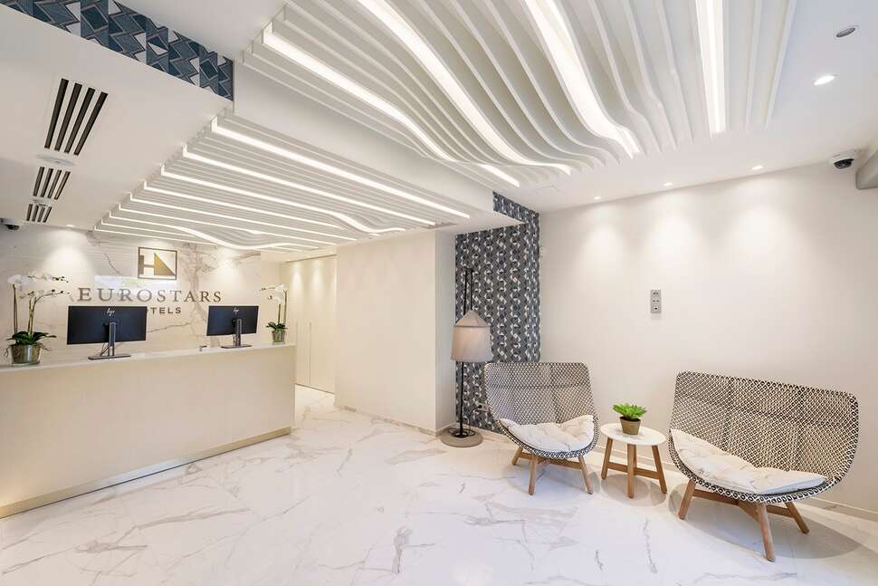 Een foto van het interieur van Eurostars Mediterranea Plaza