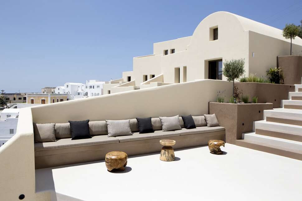 Ein Foto von der Terrasse im Elessa Hotel
