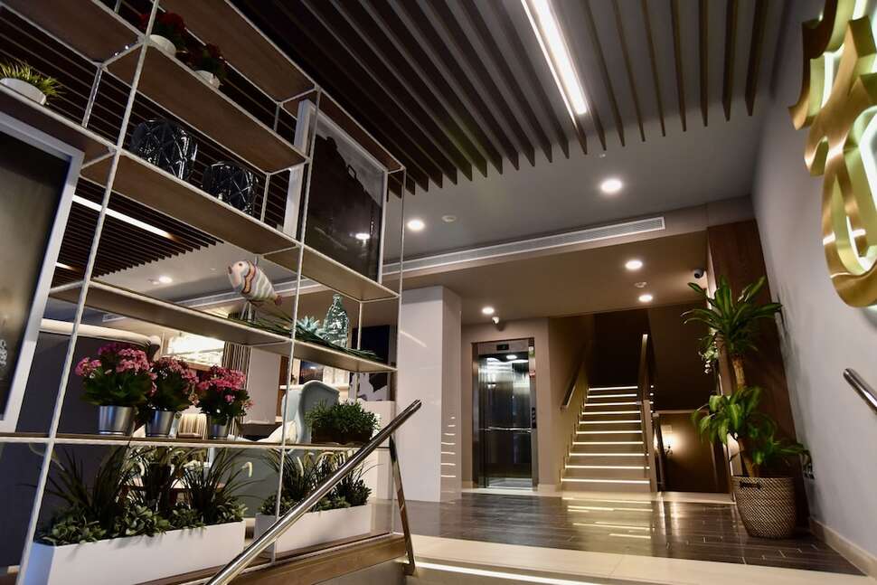 Een foto van het interieur van Hotel Dona Luisa