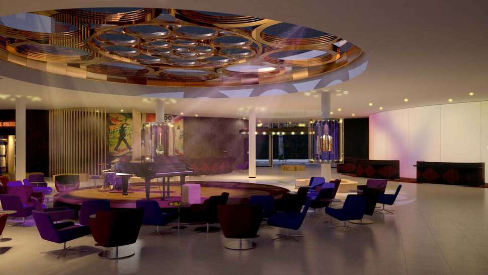 Een foto van het interieur van Hard Rock Hotel Tenerife