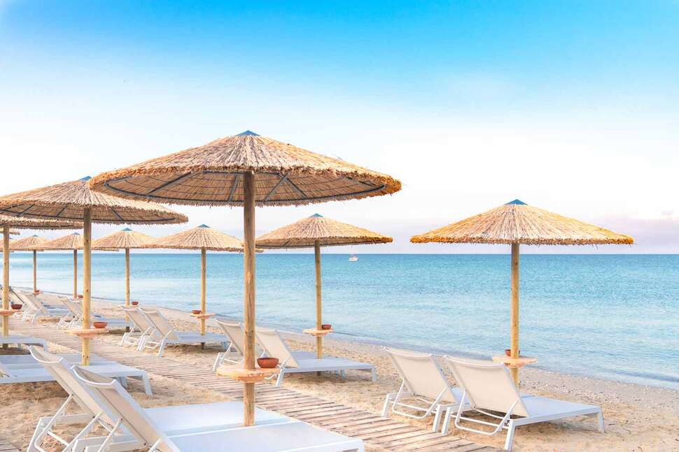 Een foto van het strand bij Hotel Potidea Palace