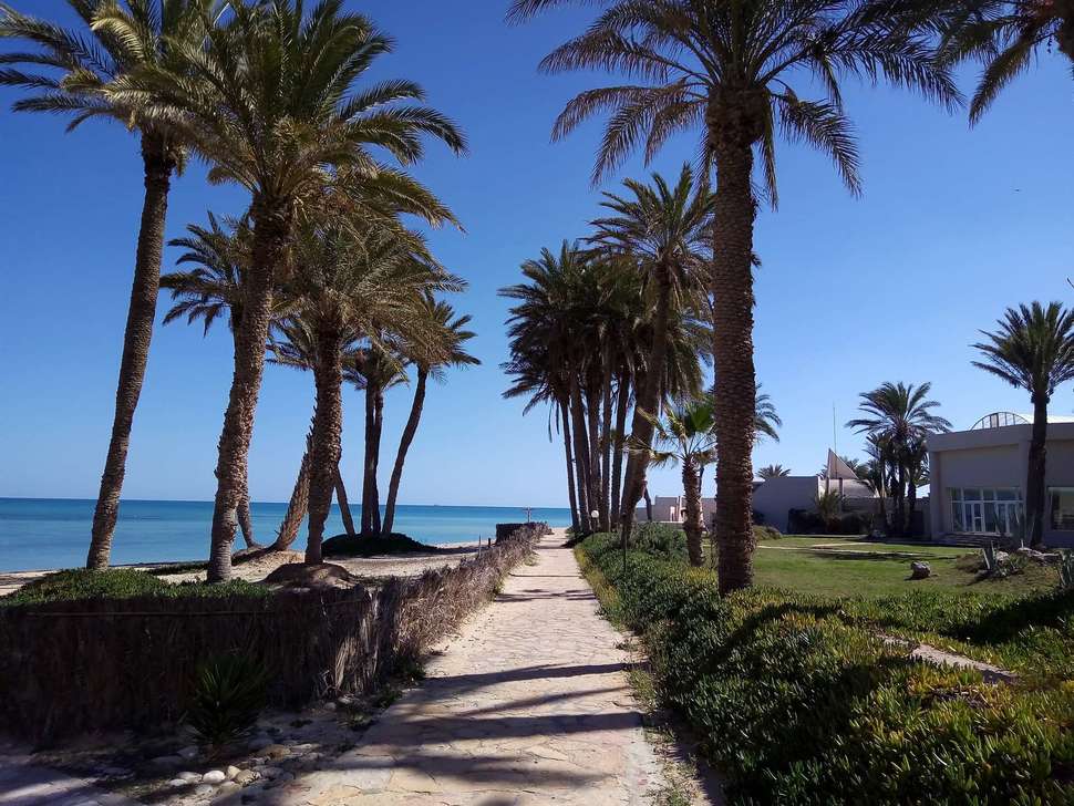 Een foto van het terras bij Zita Beach Resort