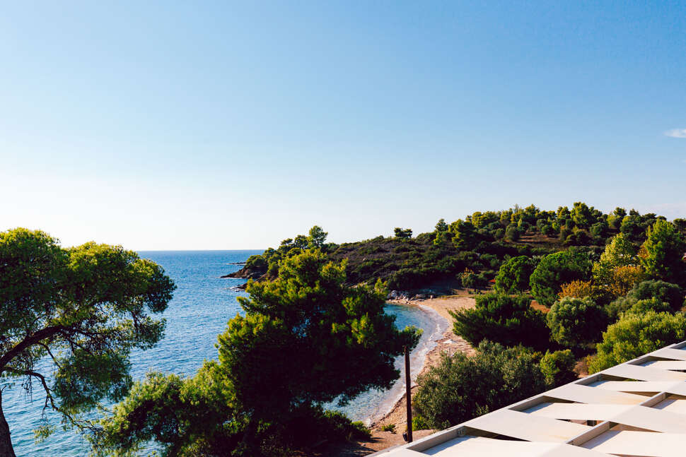 Ein Foto vom Strand beim Casa Bloo