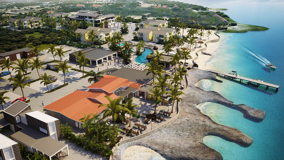 Een foto van de buitenkant van Delfins Beach Resort Bonaire
