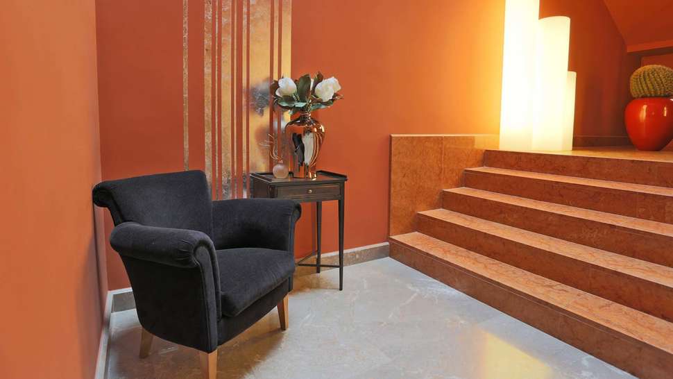 Een foto van het interieur van Hotel Porta Felice