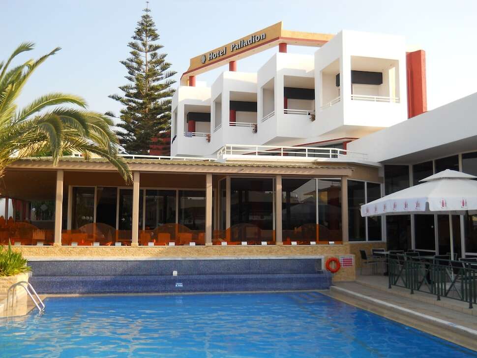 Ein Foto vom Pool im Hotel Palladion