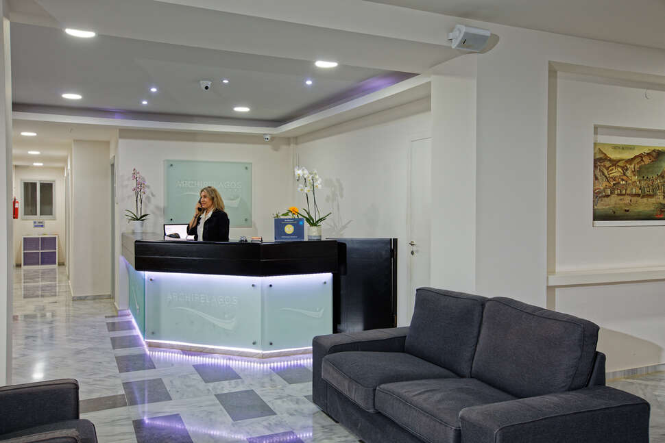 Een foto van het interieur van Hotel Archipelagos