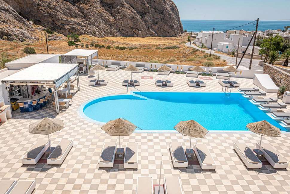 Ein Foto vom Pool im Marianna Hotel