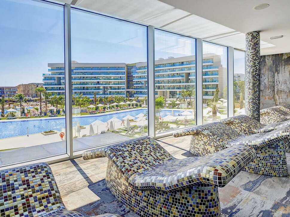 Een foto van het zwembad bij Hipotels Playa De Palma Palace Hotel & Spa