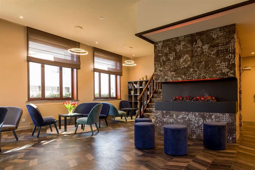 Een foto van het interieur van Hotel Olympia Brugge