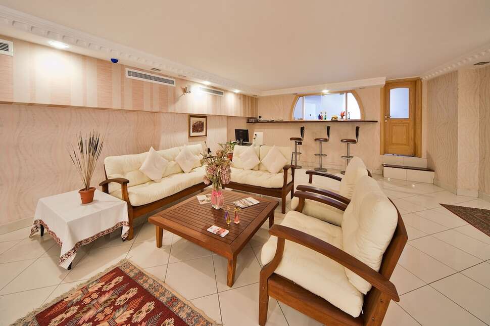 Een foto van het interieur van The Byzantium Hotel