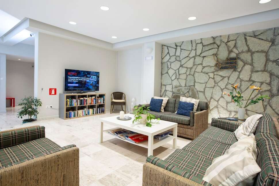 Een foto van het interieur van Odyssey Hotel