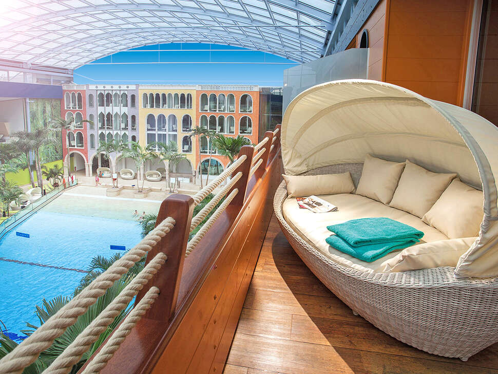 Een foto van het terras bij Hotel Victory Therme Erding