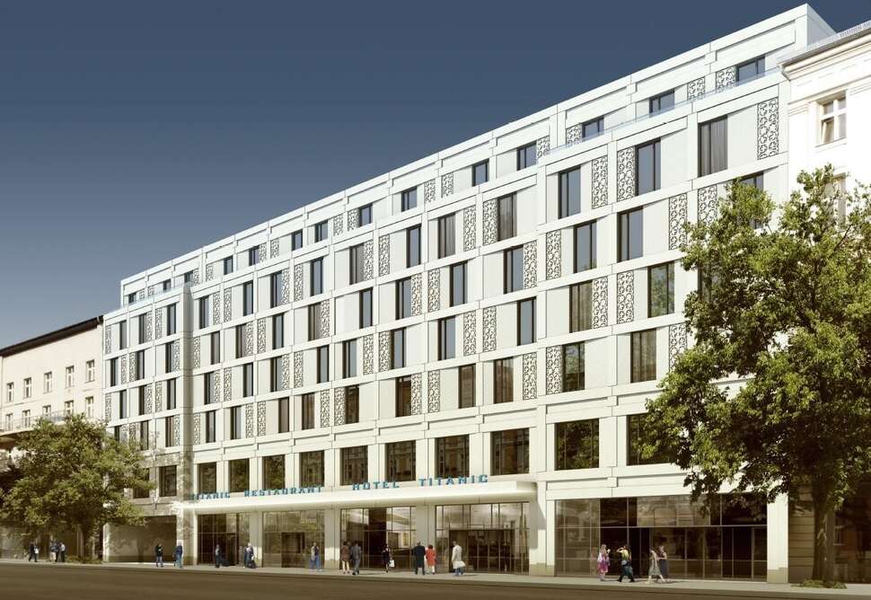 Een foto van de buitenkant van Titanic Chaussee Berlin