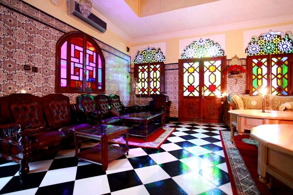 Een foto van het interieur van Riad Fatouma