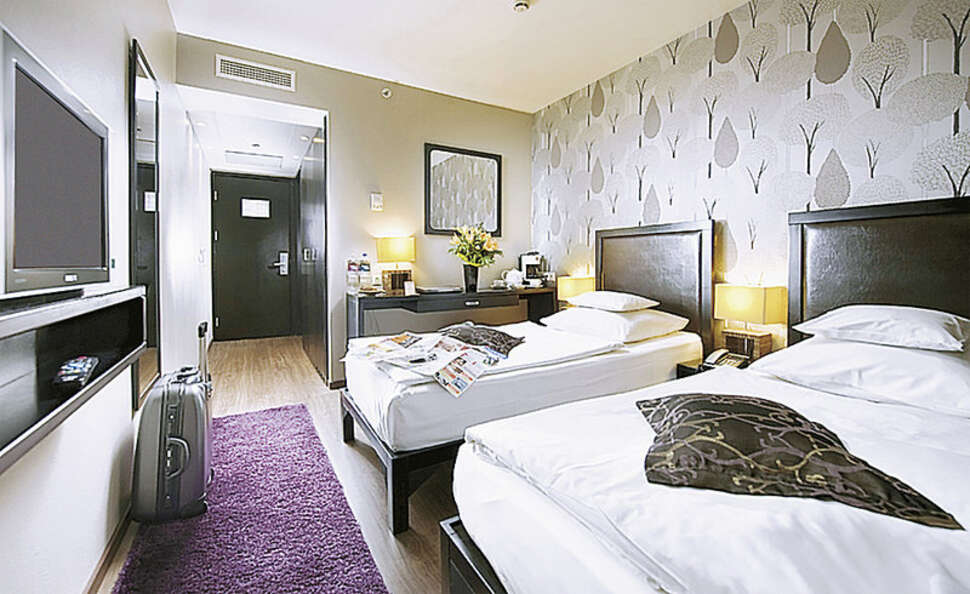 Een foto van een overzicht van Charm Hotel Budapest